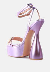 Big Bash Metallic High Platform Chunky Sandals from London Rag International