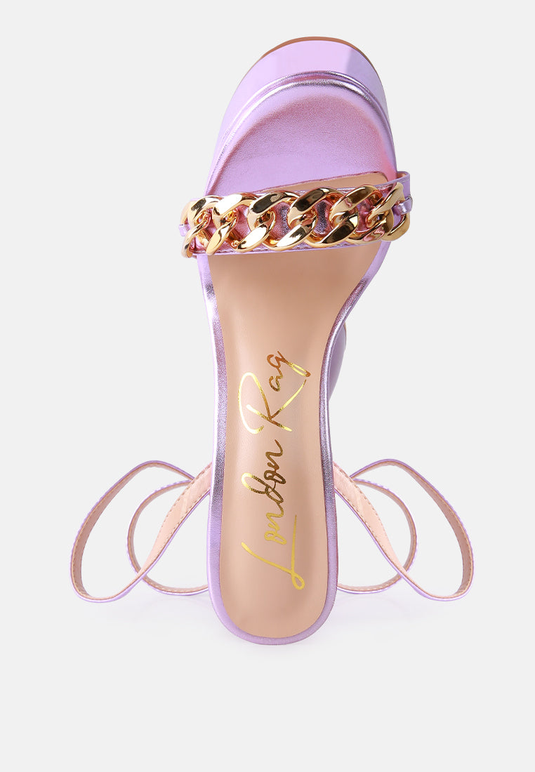 Big Bash Metallic High Platform Chunky Sandals from London Rag International