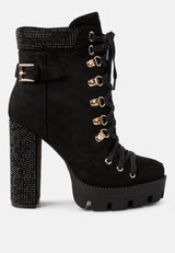 Birch Block Heeled Ankle Boots from London Rag International