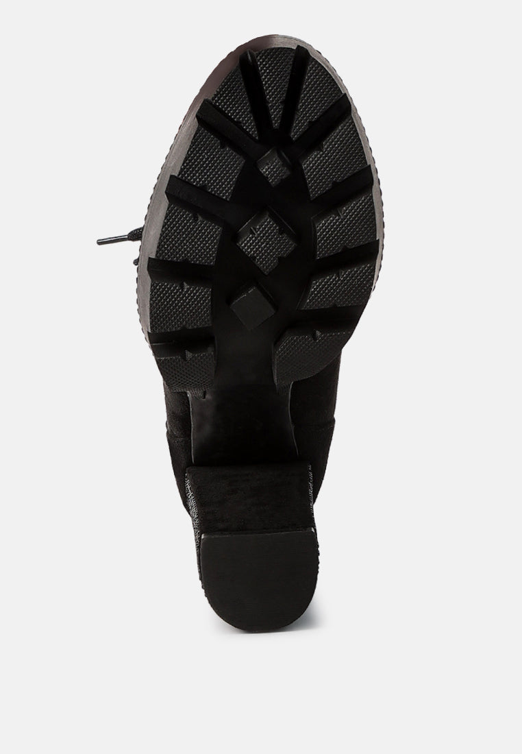 Birch Block Heeled Ankle Boots from London Rag International