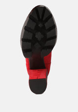 Birch Block Heeled Ankle Boots from London Rag International