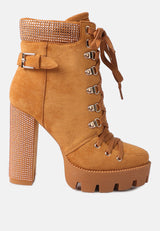 Birch Block Heeled Ankle Boots from London Rag International