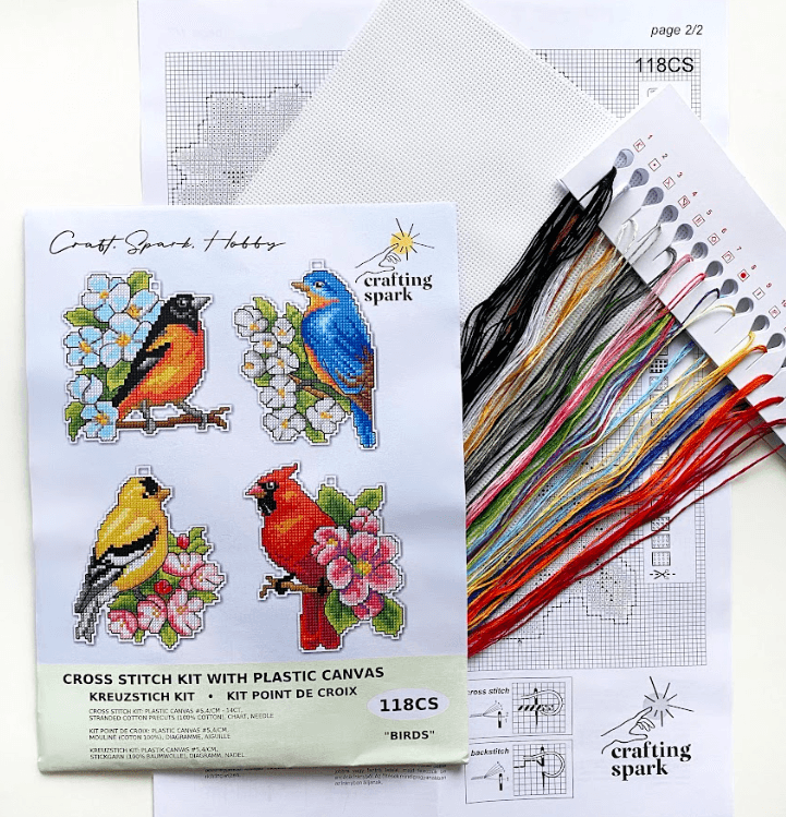 Birds 118CS Counted Cross-Stitch Kit From Wizardi