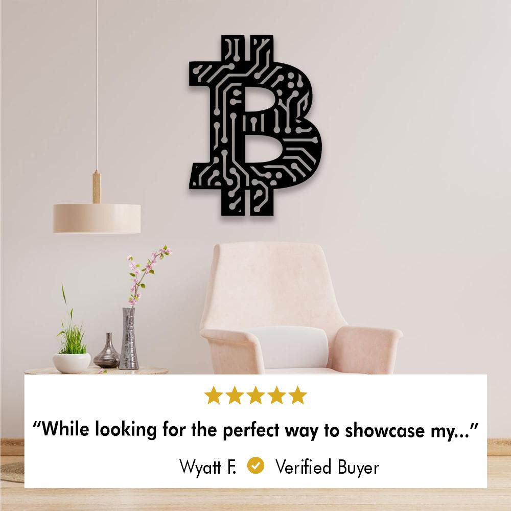 Bitcoin, Crypto Coin Wall Art from VITAHOME DESIGN LLC
