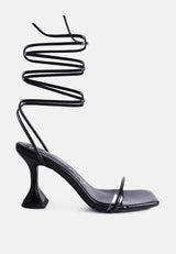 Biten Berry Spool Heel Lace Up Sandals from London Rag International