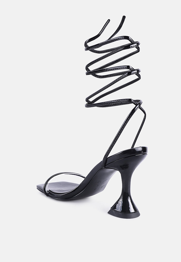 Biten Berry Spool Heel Lace Up Sandals from London Rag International