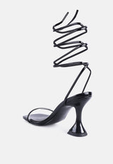 Biten Berry Spool Heel Lace Up Sandals from London Rag International