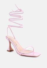 Biten Berry Spool Heel Lace Up Sandals from London Rag International