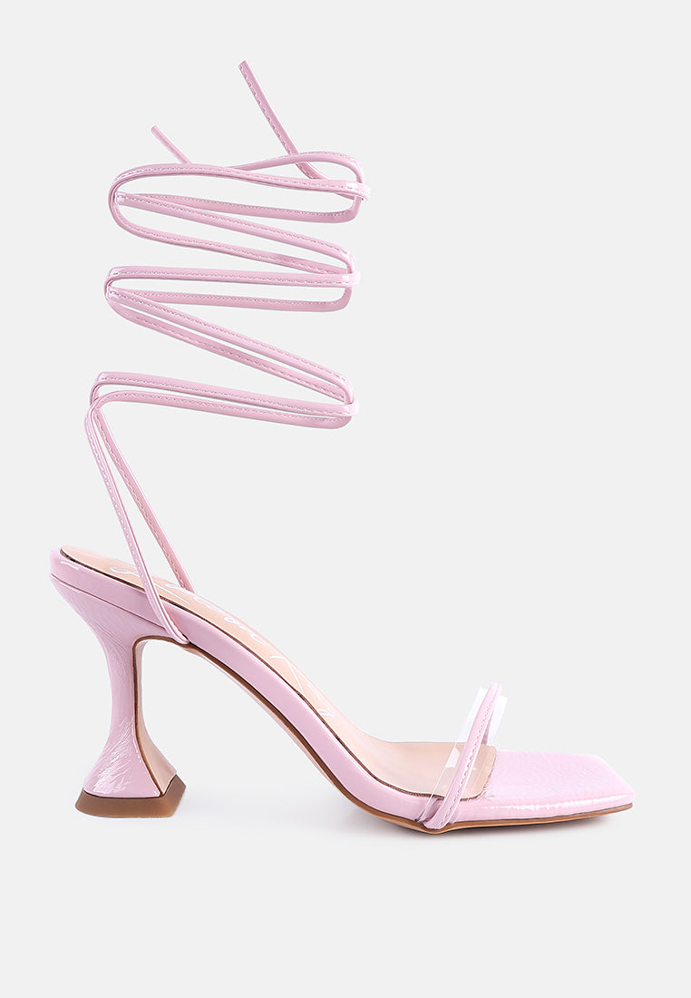 Biten Berry Spool Heel Lace Up Sandals from London Rag International