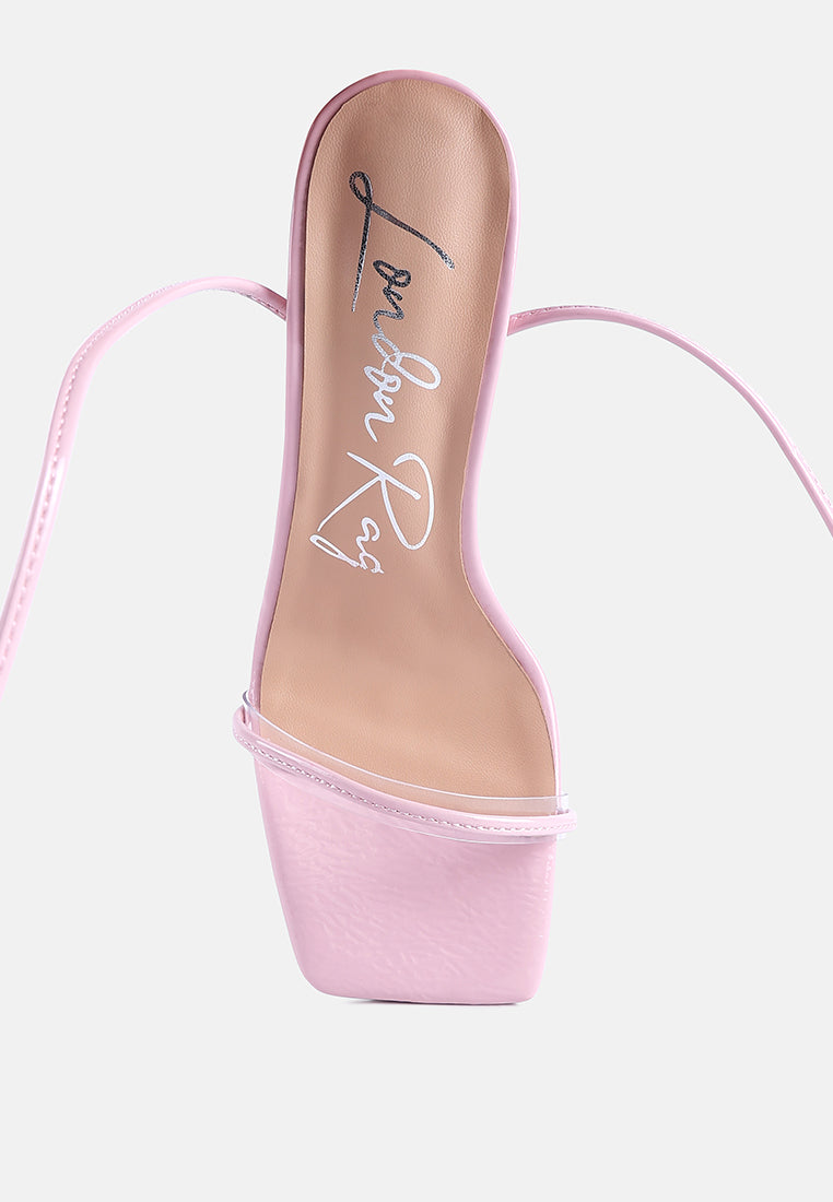 Biten Berry Spool Heel Lace Up Sandals from London Rag International