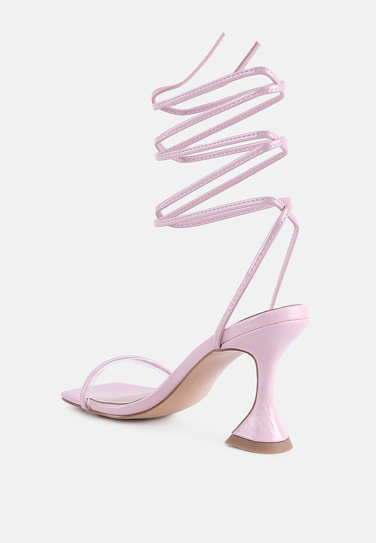 Biten Berry Spool Heel Lace Up Sandals from London Rag International