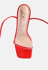 Biten Berry Spool Heel Lace Up Sandals from London Rag International