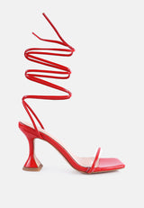 Biten Berry Spool Heel Lace Up Sandals from London Rag International