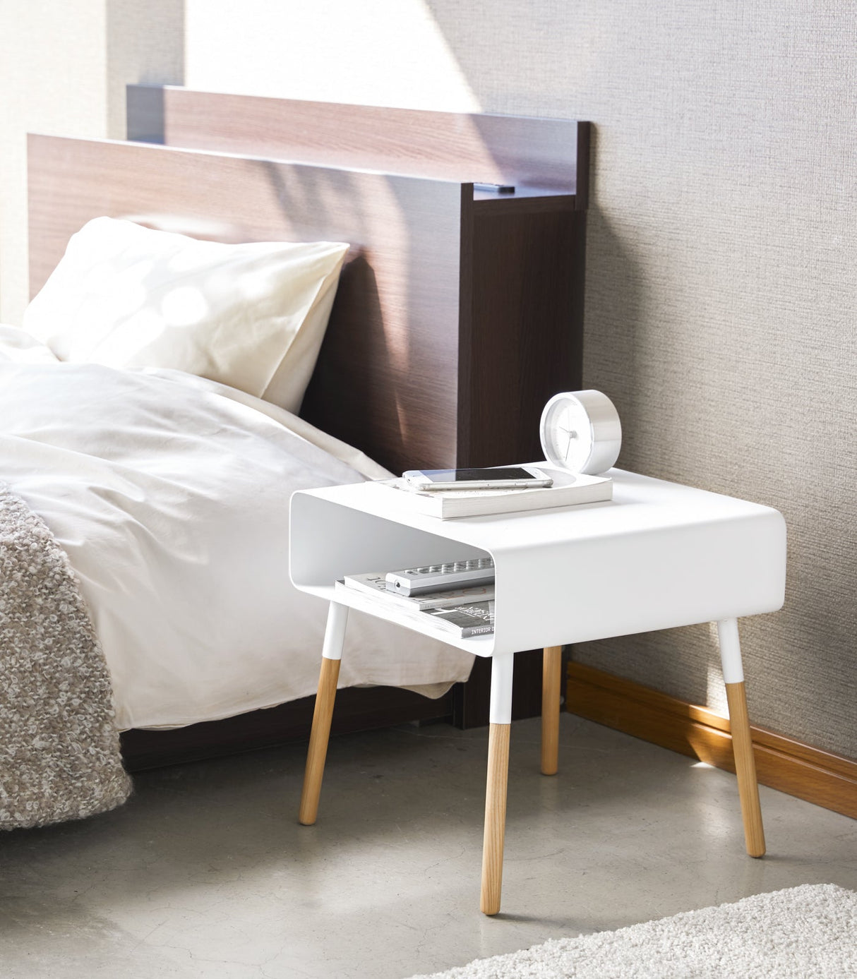 Storage Table - Two Sizes - Steel + Wood from Yamazaki Home