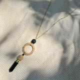 Black Agate Jute Necklace from SLATE + SALT