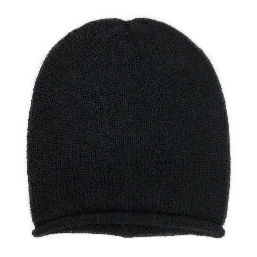 Black Essential Knit Alpaca Beanie from SLATE + SALT