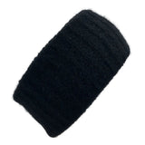 Black Ribbed Alpaca Ear Warmer from SLATE + SALT