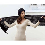 Black Loop Knit Alpaca Beanie from SLATE + SALT