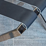 Bitterroot-Foldable Metal Luggage Rack with Genuie Leather from VITAHOME DESIGN LLC