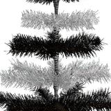 Black & Silver Layered Tinsel Christmas Tree from Lee Display