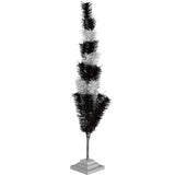Black & Silver Layered Tinsel Christmas Tree from Lee Display