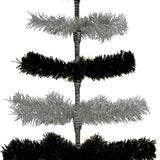 Black & Silver Layered Tinsel Christmas Tree from Lee Display