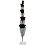 Black & Silver Layered Tinsel Christmas Tree from Lee Display