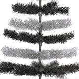 Black & Silver Layered Tinsel Christmas Tree from Lee Display