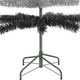 Black & Silver Layered Tinsel Christmas Tree from Lee Display