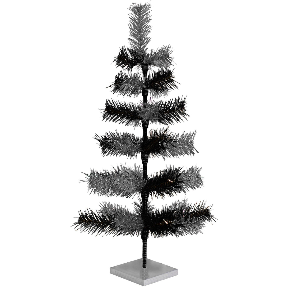 Black & Silver Mixed Tinsel Tree from Lee Display