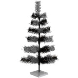 Black & Silver Mixed Tinsel Tree from Lee Display