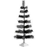 Black & Silver Mixed Tinsel Tree from Lee Display