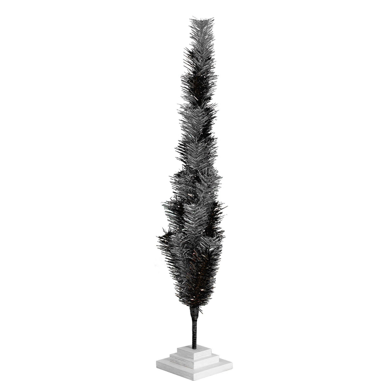 Black & Silver Mixed Tinsel Tree from Lee Display