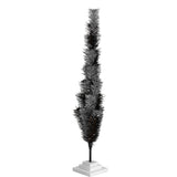 Black & Silver Mixed Tinsel Tree from Lee Display