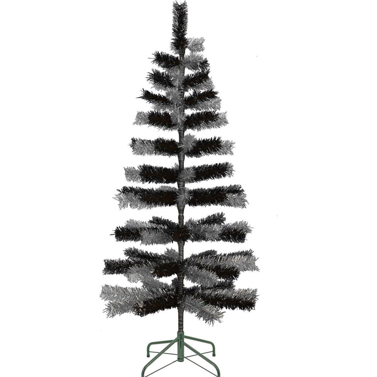 Black & Silver Mixed Tinsel Tree from Lee Display