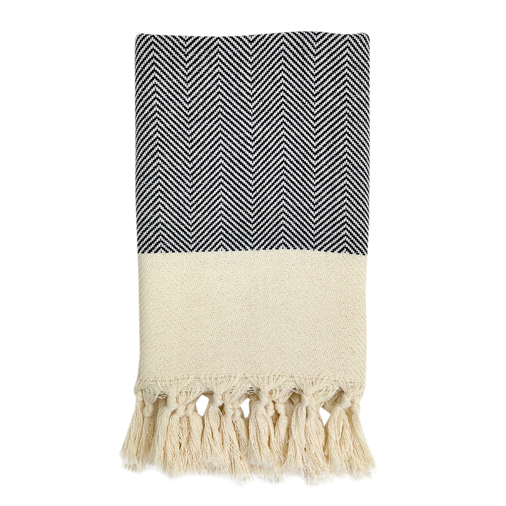 Herringbone Turkish Hand Towel from SLATE + SALT