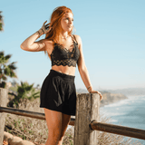 Black Cotton Shorts From LotusAndLuna