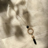 Black Agate Jute Necklace from SLATE + SALT