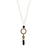 Black Agate Jute Necklace from SLATE + SALT