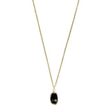 Black Quartz Pendant Necklace from SLATE + SALT