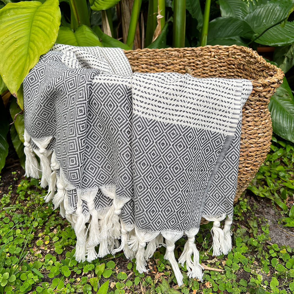 Diamond Stripe Turkish Throw from SLATE + SALT