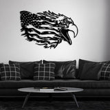 American Bald Eagle Wall Art with Distressed US Flag-Indepence Day Gift from VITAHOME DESIGN LLC