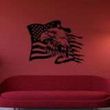 Bald Eagle Holding American Flag Wall Art from VITAHOME DESIGN LLC