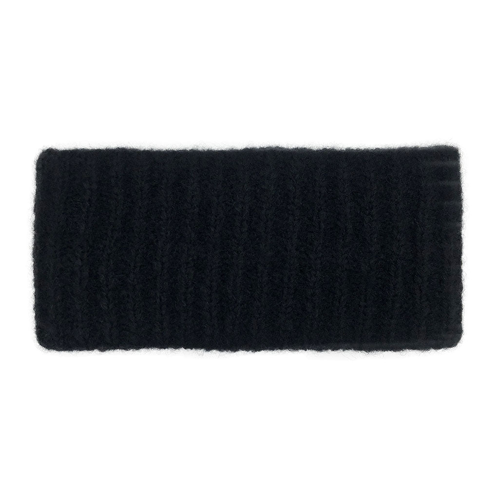 Black Ribbed Alpaca Ear Warmer from SLATE + SALT