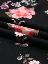 Black Floral Strappy Back Tank Top From MsDressly