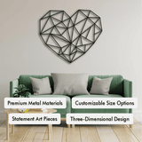 Metal Geometric Heart Wall Art from VITAHOME DESIGN LLC