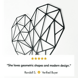Metal Geometric Heart Wall Art from VITAHOME DESIGN LLC