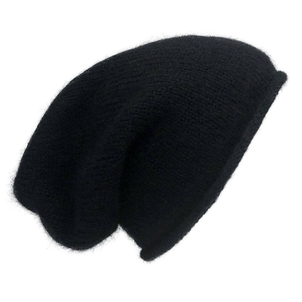 Black Essential Knit Alpaca Beanie from SLATE + SALT