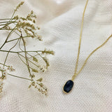 Black Quartz Pendant Necklace from SLATE + SALT