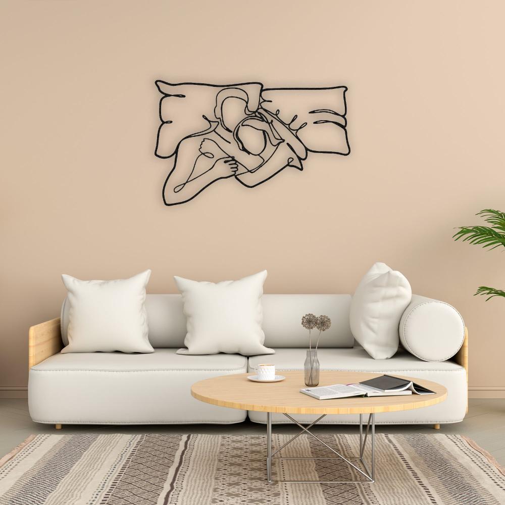 Romantic Lying Couple Metal Line Wall Art from VITAHOME DESIGN LLC